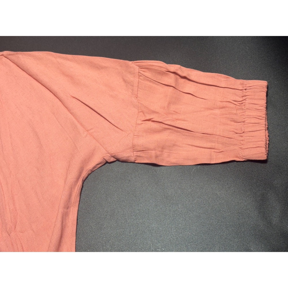 Harshman NEW Ella Midi 3/4 Sleeve Tiered A-Line V-Neck Dress Rose Size X-Small‎ - Picture 6 of 8